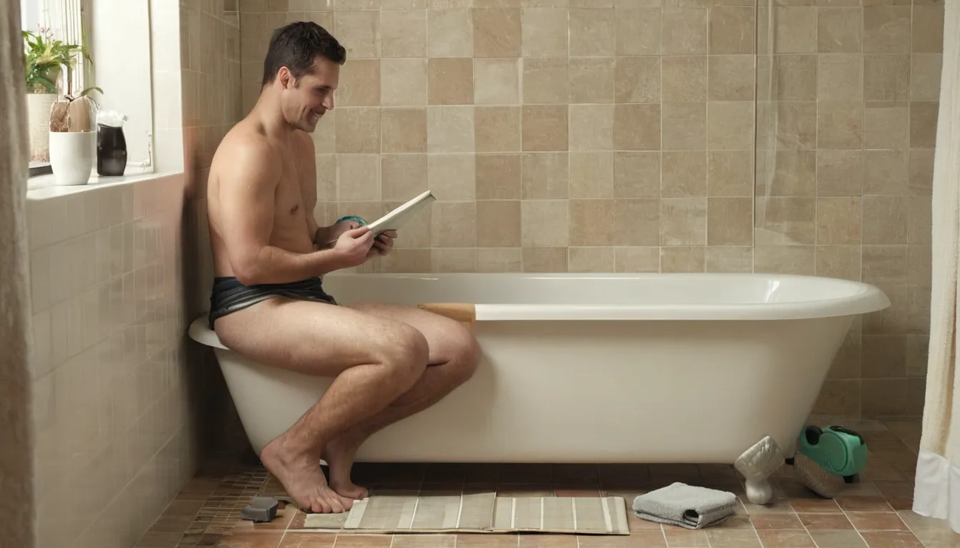 A homeowner measuring a bathtub before requesting an estimate in the San Jacinto area