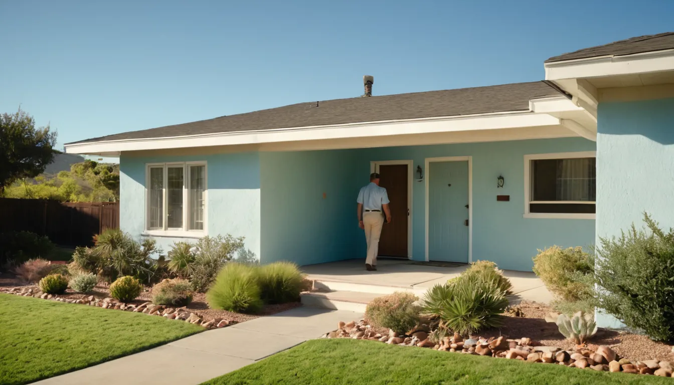 A tract home with a stucco exterior in the San Jacinto area where local providers work